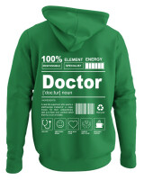 Φούτερ με κουκούλα - Doctor - Color Thumbnail Kelly Green