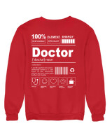 Φούτερ χωρίς κουκούλα - Doctor - Color Thumbnail Κόκκινο