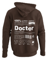 Φούτερ με κουκούλα - Doctor - Color Thumbnail Καφέ
