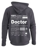 Φούτερ με κουκούλα - Doctor - Color Thumbnail Ανθρακί