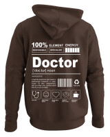 Φούτερ με κουκούλα - Doctor - Color Thumbnail Καφέ