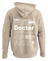 Φούτερ με κουκούλα - Doctor - Color Thumbnail Μπέζ