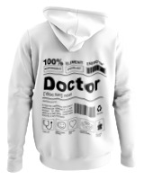 Φούτερ με κουκούλα - Doctor - Color Thumbnail ΄Ασπρο