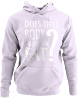Φούτερ με κουκούλα - Does This Body Make Me Look Fat - Color Thumbnail Λιλά