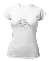 T-Shirt Στενή Γραμμή - Dog Love - Color Thumbnail ΄Ασπρο