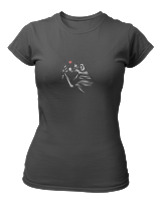 T-Shirt Στενή Γραμμή - Dog Love - Color Thumbnail Ανθρακί