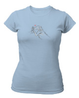 T-Shirt Στενή Γραμμή - Dog Love - Color Thumbnail Γαλάζιο