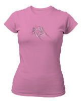T-Shirt Στενή Γραμμή - Dog Love - Color Thumbnail Ροζ