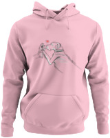 Φούτερ με κουκούλα - Dog Love - Color Thumbnail Pink