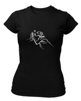 T-Shirt Στενή Γραμμή - Dog Love - Color Thumbnail Μαύρο