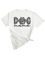 T-Shirt Woman Fashion Γυναικείο - Dog Mama Leopard - Color Thumbnail WHITE