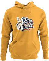 Φούτερ με κουκούλα - Dog Mama Retro - Color Thumbnail Κίτρινο Χρυσό