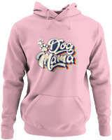 Φούτερ με κουκούλα - Dog Mama Retro - Color Thumbnail Pink