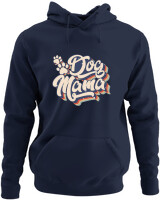 Φούτερ με κουκούλα - Dog Mama Retro - Color Thumbnail Navy Blue