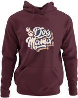 Φούτερ με κουκούλα - Dog Mama Retro - Color Thumbnail Marron