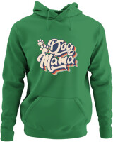 Φούτερ με κουκούλα - Dog Mama Retro - Color Thumbnail Kelly Green