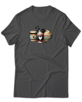 T-Shirt Unisex - Dog Mom Coffee Club - Color Thumbnail Ανθρακί