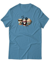 T-Shirt Unisex - Dog Mom Coffee Club - Color Thumbnail Τιρκουάζ