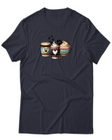 T-Shirt Unisex - Dog Mom Coffee Club - Color Thumbnail Σκούρο Μπλε
