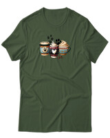 T-Shirt Unisex - Dog Mom Coffee Club - Color Thumbnail Κυπαρισσί