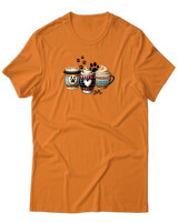 T-Shirt Unisex - Dog Mom Coffee Club - Color Thumbnail Πορτοκαλί