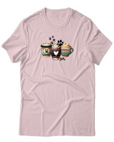 T-Shirt Unisex - Dog Mom Coffee Club - Color Thumbnail Απαλό Ροζ
