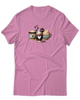 T-Shirt Unisex - Dog Mom Coffee Club - Color Thumbnail Ροζ