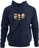 Φούτερ με κουκούλα - Dog Mom Coffee Club - Color Thumbnail Navy Blue