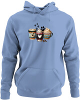 Φούτερ με κουκούλα - Dog Mom Coffee Club - Color Thumbnail Blue Carolina