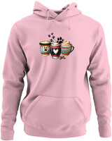 Φούτερ με κουκούλα - Dog Mom Coffee Club - Color Thumbnail Pink