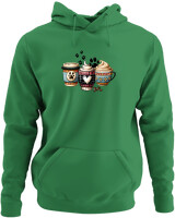 Φούτερ με κουκούλα - Dog Mom Coffee Club - Color Thumbnail Kelly Green