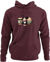 Φούτερ με κουκούλα - Dog Mom Coffee Club - Color Thumbnail Marron