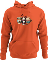 Φούτερ με κουκούλα - Dog Mom Coffee Club - Color Thumbnail Orange