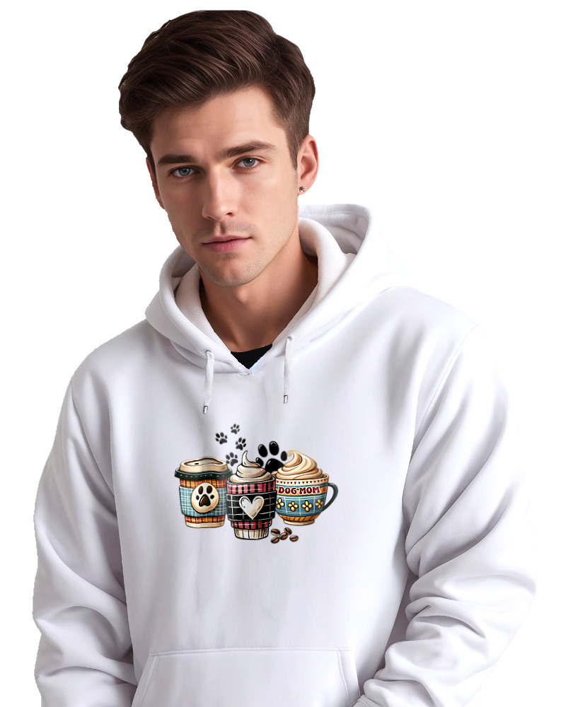 Φούτερ με κουκούλα - Dog Mom Coffee Club - Image 2