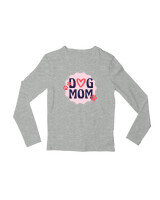 Μακρυμάνικο Μακό - Dog Mom - Color Thumbnail Γκρι Μελανζέ