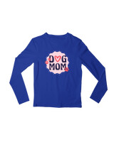 Μακρυμάνικο Μακό - Dog Mom - Color Thumbnail Μπλε Ρουά