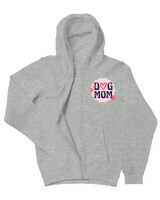 Ζακέτα Φούτερ με κουκούλα - Dog Mom - Color Thumbnail Γκρι Μελανζέ