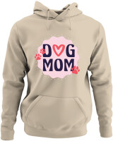 Φούτερ με κουκούλα - Dog Mom - Color Thumbnail Μπέζ