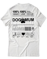T-Shirt Unisex - Dog Mum - Color Thumbnail Άσπρο