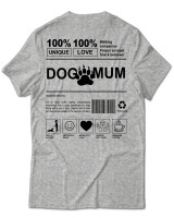 T-Shirt Unisex - Dog Mum - Color Thumbnail Γκρι Μελανζέ