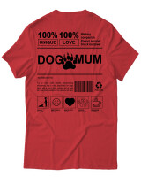 T-Shirt Unisex - Dog Mum - Color Thumbnail Κόκκινο