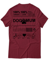 T-Shirt Unisex - Dog Mum - Color Thumbnail Σκούρο Κόκκινο
