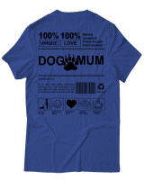 T-Shirt Unisex - Dog Mum - Color Thumbnail Μπλε Ρουά