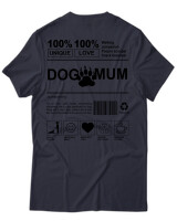 T-Shirt Unisex - Dog Mum - Color Thumbnail Σκούρο Μπλε
