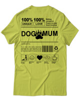T-Shirt Unisex - Dog Mum - Color Thumbnail Λαχανί