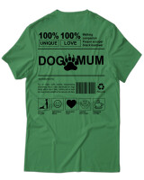 T-Shirt Unisex - Dog Mum - Color Thumbnail Πράσινο