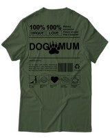 T-Shirt Unisex - Dog Mum - Color Thumbnail Κυπαρισσί