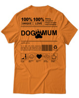 T-Shirt Unisex - Dog Mum - Color Thumbnail Πορτοκαλί