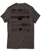 T-Shirt Unisex - Dog Mum - Color Thumbnail Καφέ
