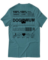 T-Shirt Unisex - Dog Mum - Color Thumbnail Μπλε Πράσινο